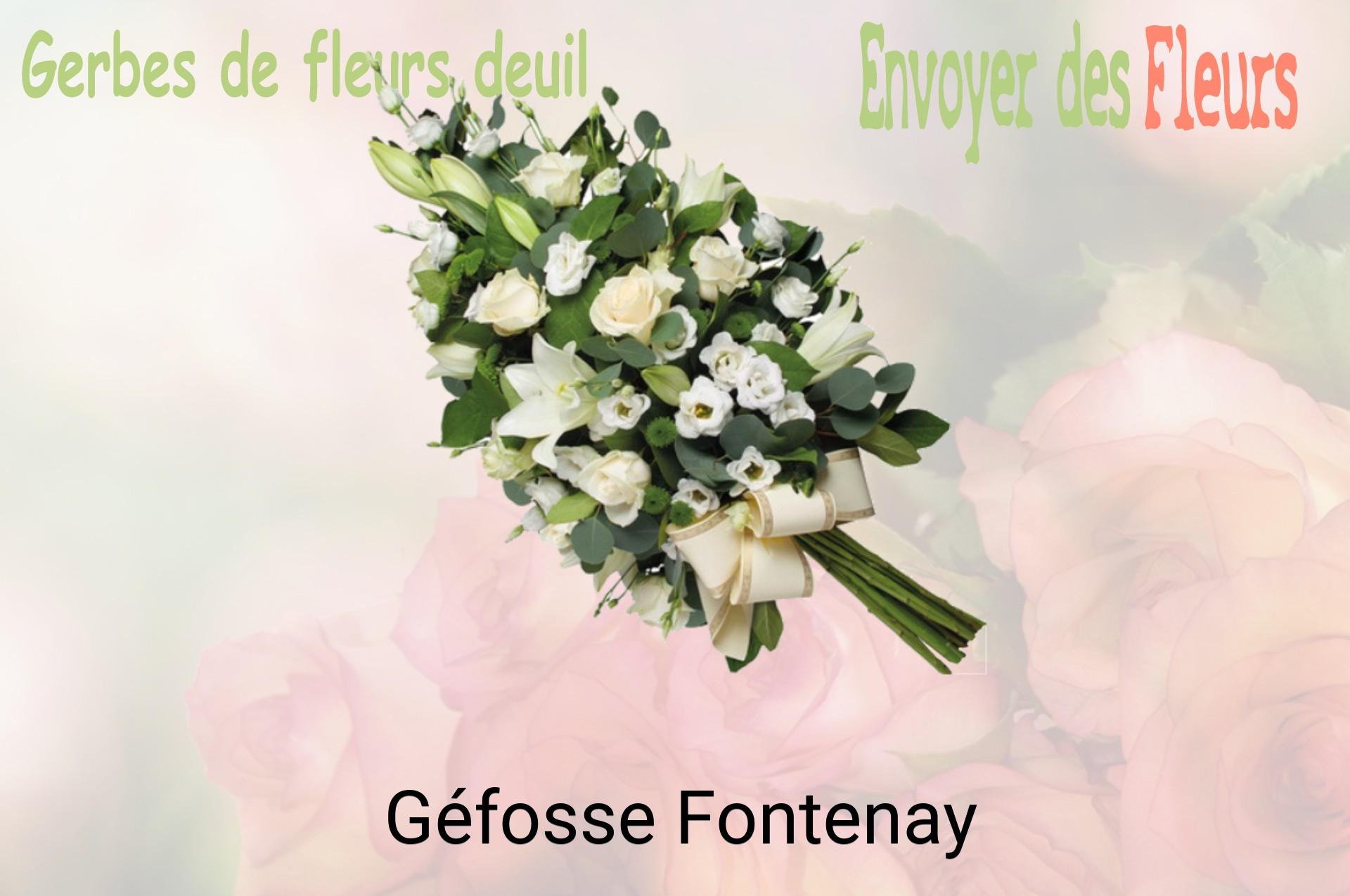 Gerbe de fleurs de deuil livrée à Géfosse-Fontenay